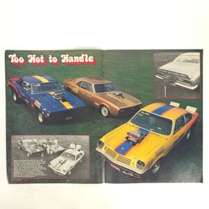 Vintage Vega Camaro Drag Racing Print Ad Pro Street Muscle Car Garage Wall Decor